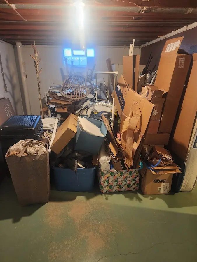 Roll-off dumpster container at job site for Roll Off Dumpster Rental in Monroeville